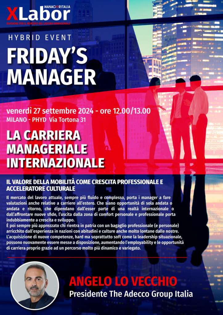 Locandina Friday's Manager 27 settembre 2024