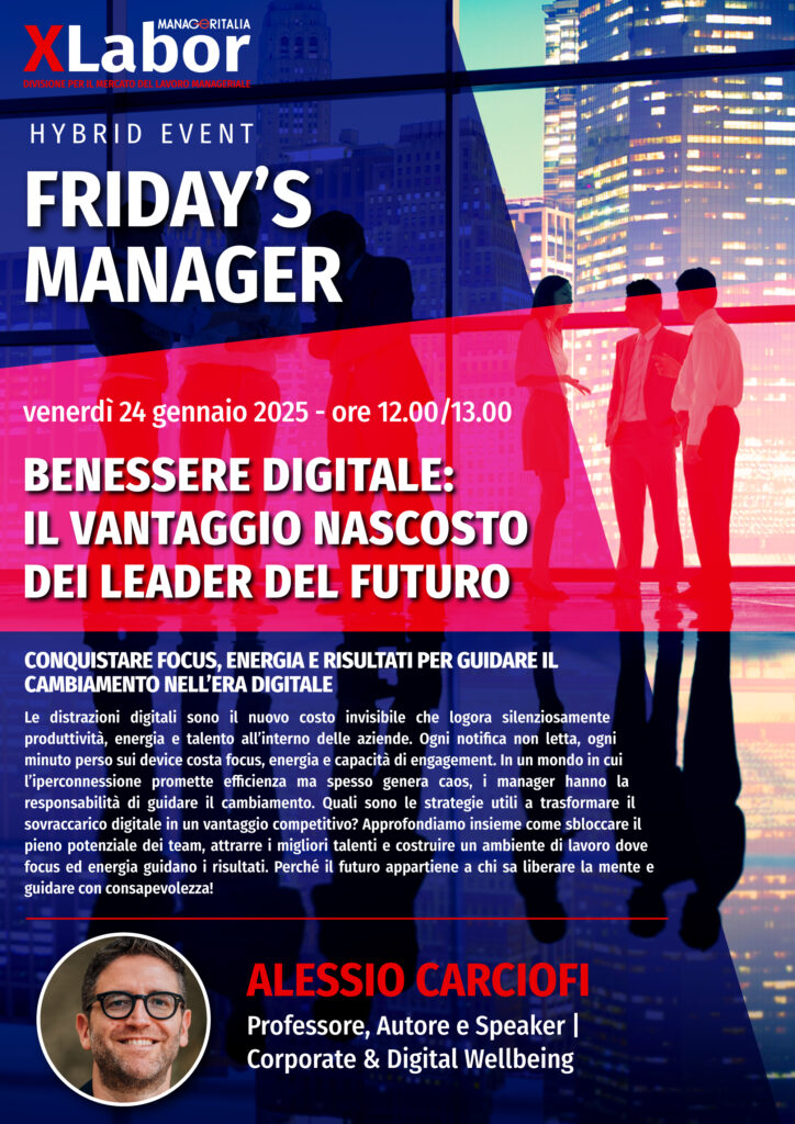 locandina evento Friday's Manager